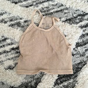 Free people crop tank with a code wash serial one flaw NWOT
